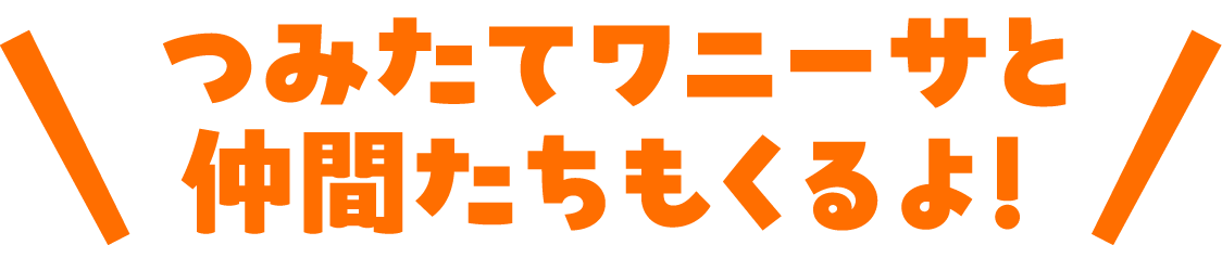 つみたてワニーサと仲間たちもくるよ！